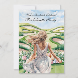 Golf Bachelorette Party on golf course Invitation