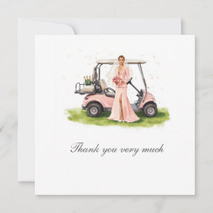 Golf Bachelorette Party on golf course Thank You Card