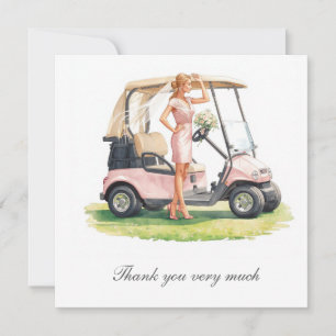 Golf Bachelorette Party on golf course Thank You Card