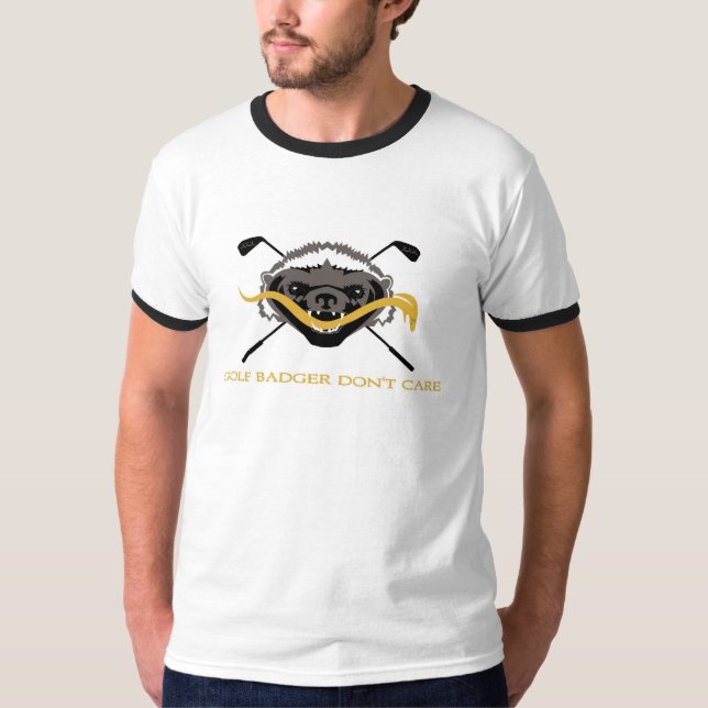 Golf Badger Don't Care T-Shirt (Front)