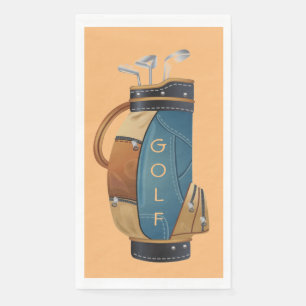 Golf Bag Design Guest Towel Napkins