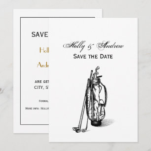 Golf Bag Golf Clubs Black Invitation
