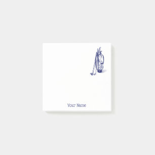 Golf Bag Golf Clubs Blue Post-it Notes