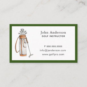Golf bag Golf pro or Instructor Business Card