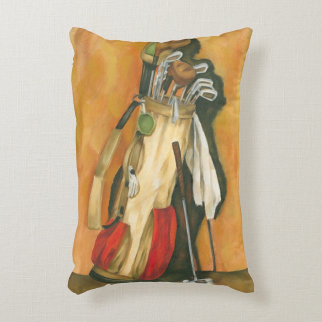 Golf Bag with Glove by Jennifer Goldberger Decorative Cushion (Front(Vertical))