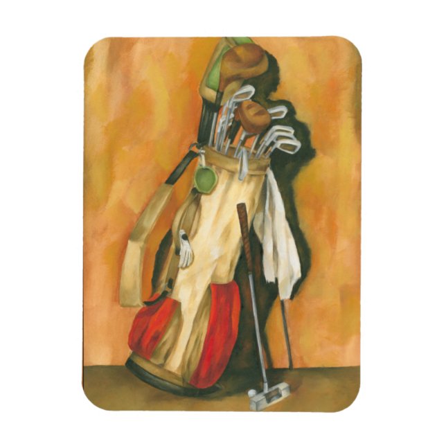 Golf Bag with Glove by Jennifer Goldberger Magnet (Vertical)