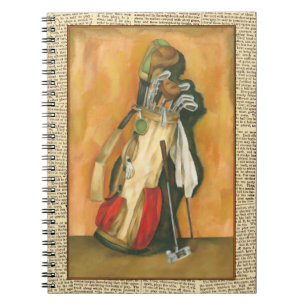 Golf Bag with Glove by Jennifer Goldberger Notebook
