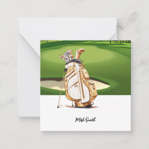 Golf bag with Name for golfer  Card