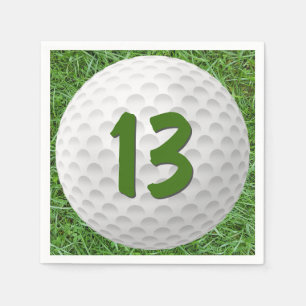 Golf Ball 13th Birthday  Napkins