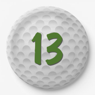 Golf Ball 13th Birthday Paper Plate