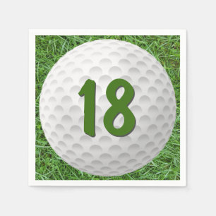 Golf Ball 18th Birthday Napkins