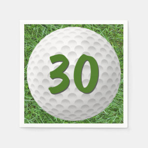 Golf Ball 30th Birthday Napkins