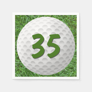 Golf Ball 35th Birthday Napkins