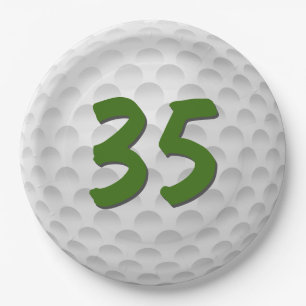 Golf Ball 35th Birthday  Paper Plate