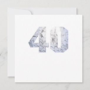 Golf Ball 40 th Birthday Celebration Sport Gift Invitation