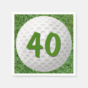 Golf Ball 40th Birthday  Napkins