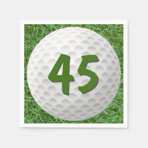 Golf Ball 45th Birthday Napkins
