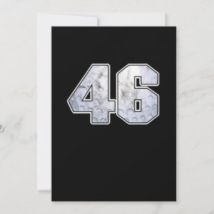 Golf Ball 46 th Birthday Celebration Sport Gift Invitation