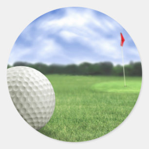 Golf Ball 4 Classic Round Sticker