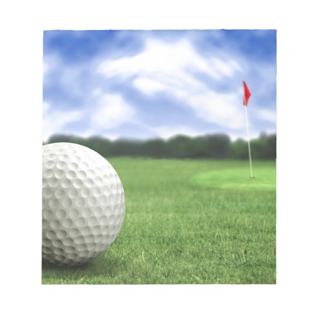 Golf Ball 4 Notepad (Front)