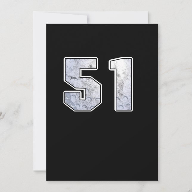 Golf Ball 51 th Birthday Celebration Sport Gift Invitation (Front)