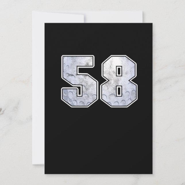 Golf Ball 58 th Birthday Celebration Sport Gift Invitation (Front)