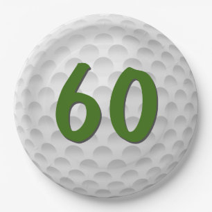 Golf Ball 60th Birthday  Paper Plate