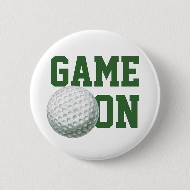 Golf Ball 6 Cm Round Badge (Front)