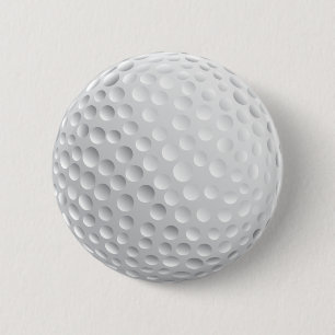 Golf Ball 6 Cm Round Badge