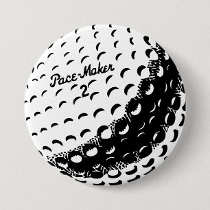 Golf Ball 7.5 Cm Round Badge