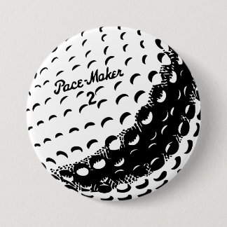 Golf Ball 7.5 Cm Round Badge