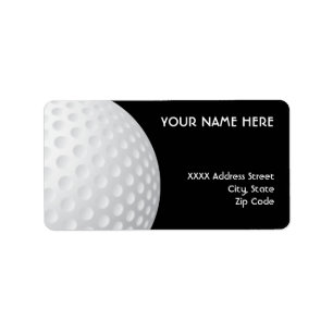 Golf Ball Address Labels