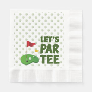 Golf ball all over Let's Par Tee Napkin