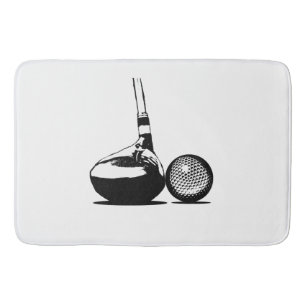 Golf Ball and Club Bath Mat