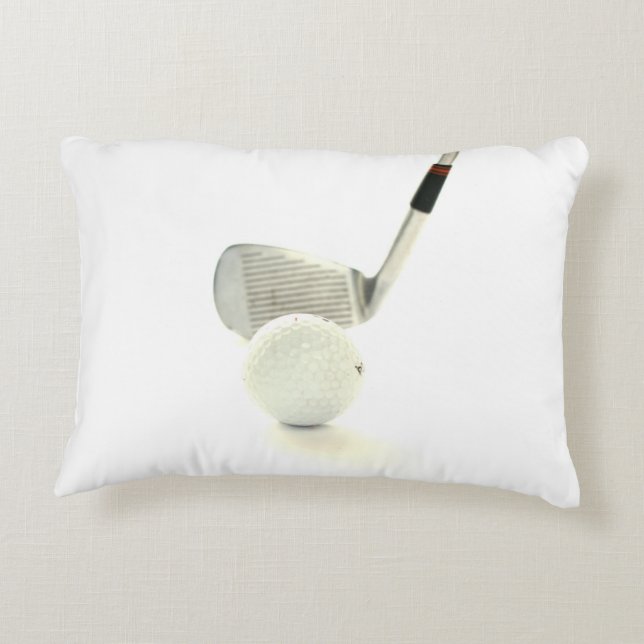 Golf Ball and Club Decorative Cushion (Back)