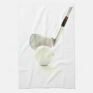 Golf Ball and Club Kitchen Towel