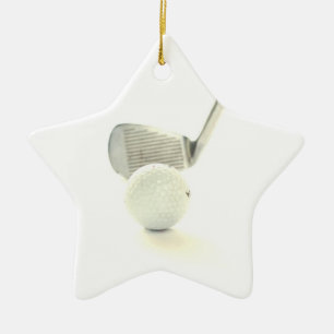 Golf Ball and Club Ornament