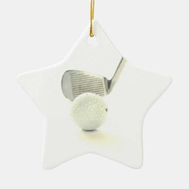 Golf Ball and Club Ornament (Front)