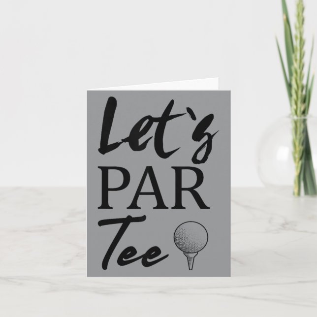 Golf Ball And Golfing Lets Par Card (Front)