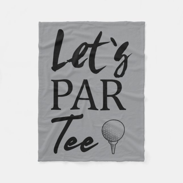Golf Ball And Golfing Lets Par Fleece Blanket (Front)