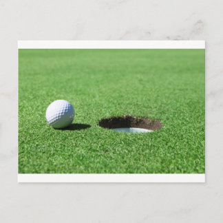 Golf Ball and Hole Postcard