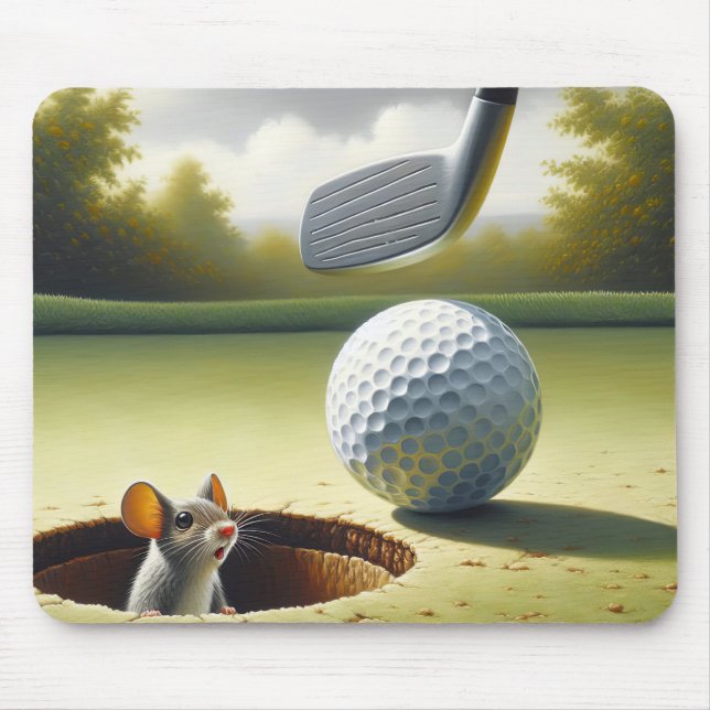 Golf Ball And Mouse Mat (Front)