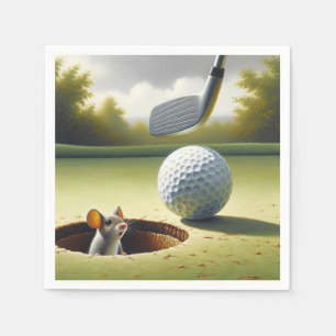 Golf Ball And Mouse Napkin