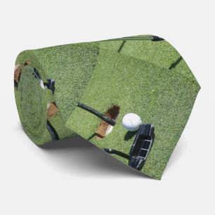 Golf Ball And Putter On The Green, Tie