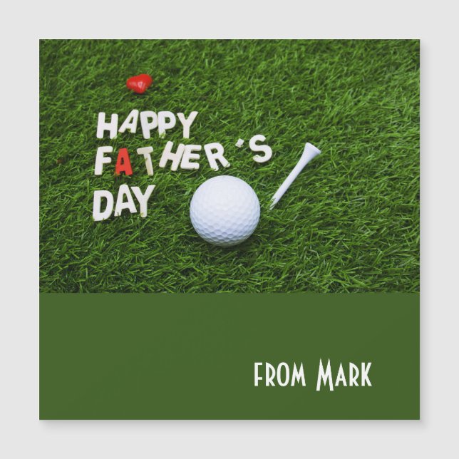 Golf ball and tee Happy Father's Day for golf dad (Front)