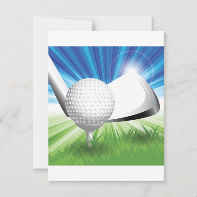 Golf Ball and Tee Invitations (Front)