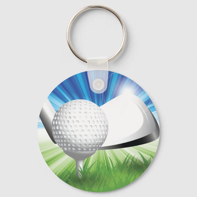 Golf Ball and Tee Keychain (Front)
