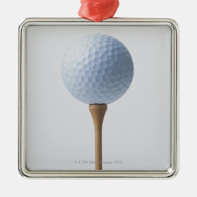 Golf Ball and Tee Metal Tree Decoration (Front)