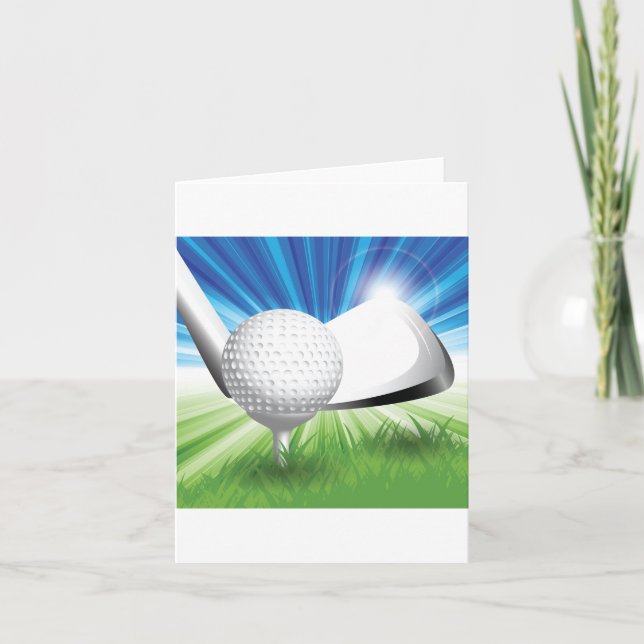 Golf Ball and Tee Note Cards (Front)