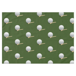 Golf ball and tee on green grass  tablecloth